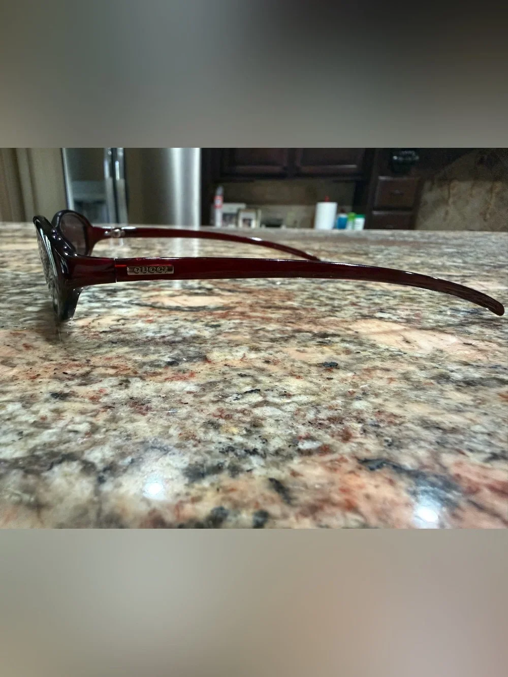 Gucci Vintage Small Brown Tinted Oval Sunglasses